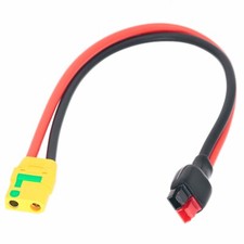DC Power battery 2-Pole 45A Connector to XT90S anti spark female Wire 10AWG 1FT