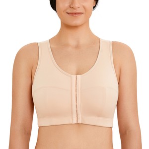 LAUDINE Womens Plus Size Back Support Comfort Front Closure Wireless Bra