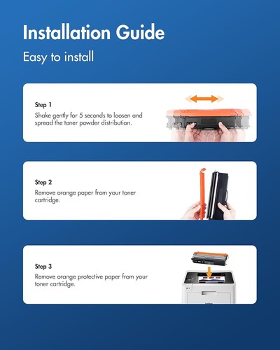 Lot de 4 cartouches de toner TN433 TN-433 : MFC-L8900CDW Toner Pack avec Tn433Bk - Photo 8/11