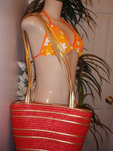 Hermoso bolso Worthington rojo y dorado - Imagen 5 de 7