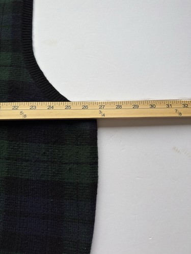Vintage Polo Ralph Lauren Men's 2XL Tartan Plaid V Neck Vest 100% Lambs Wool - Picture 4 of 5