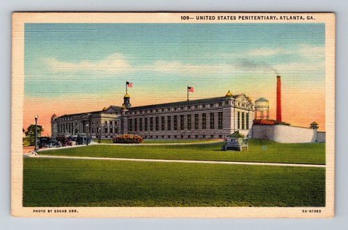 Atlanta GA-Georgia United States Penitentiary Standard Postal Vintage Postcard
