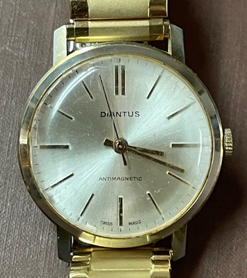 Vintage Diantus Swiss Made Men's Wristwatch Runs Great