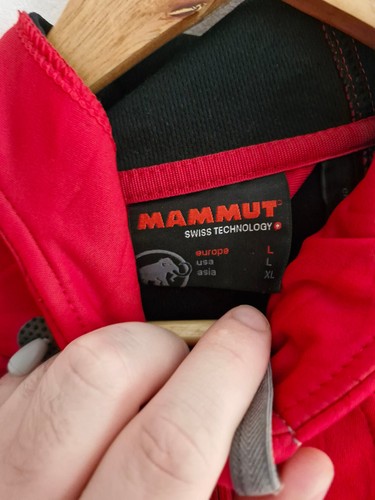 Mammut Windstopper Gore Jacket L Women's Red Hooded Softshell Windproof   - Picture 2 of 24