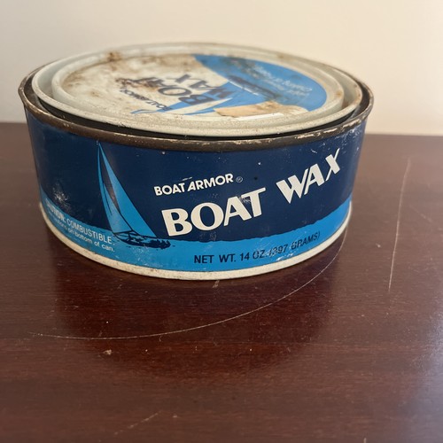Boat Armor Paste Wax Marine ~70% Full Metal Can Vintage