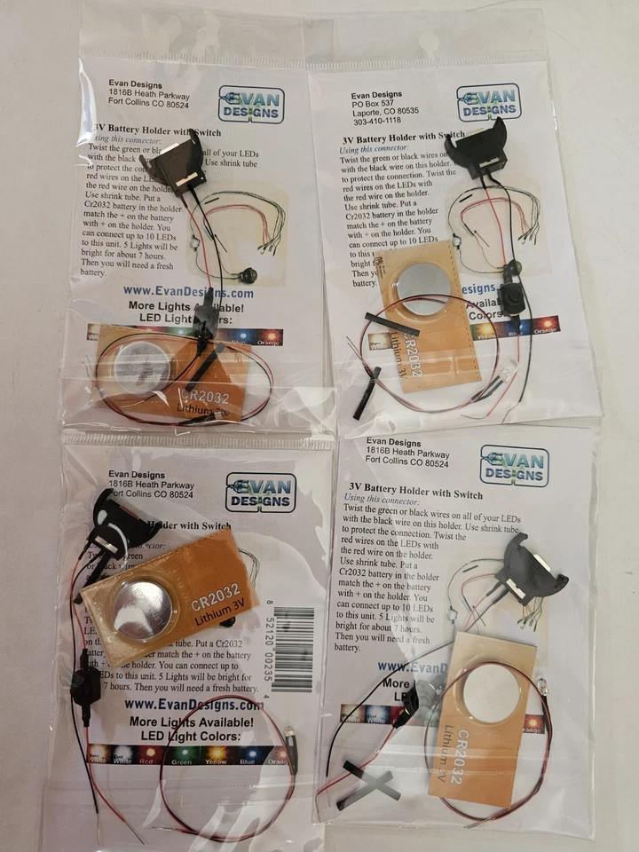 (4) Evan Designs мигающий FRED задний конец детекторы - 1,8 мм 3 мм и 5 мм - новый - Изображение 2 из 2