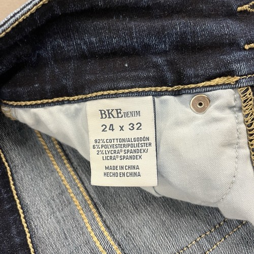BKE Jeans Parker Universal Fit High Rise Straight Blue Denim Women's 24x32 Chrty - Bild 6 von 12