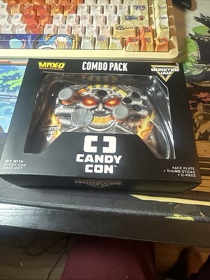 Candy Con Max-D Monster Jam Combo Pack Face Plate Thumb Sticks Gaming Controller
