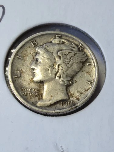 1918 d mercury dime XF