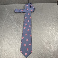 Stafford Blue Geometric Mens Tie 100 Silk 57 x 3.5 Necktie