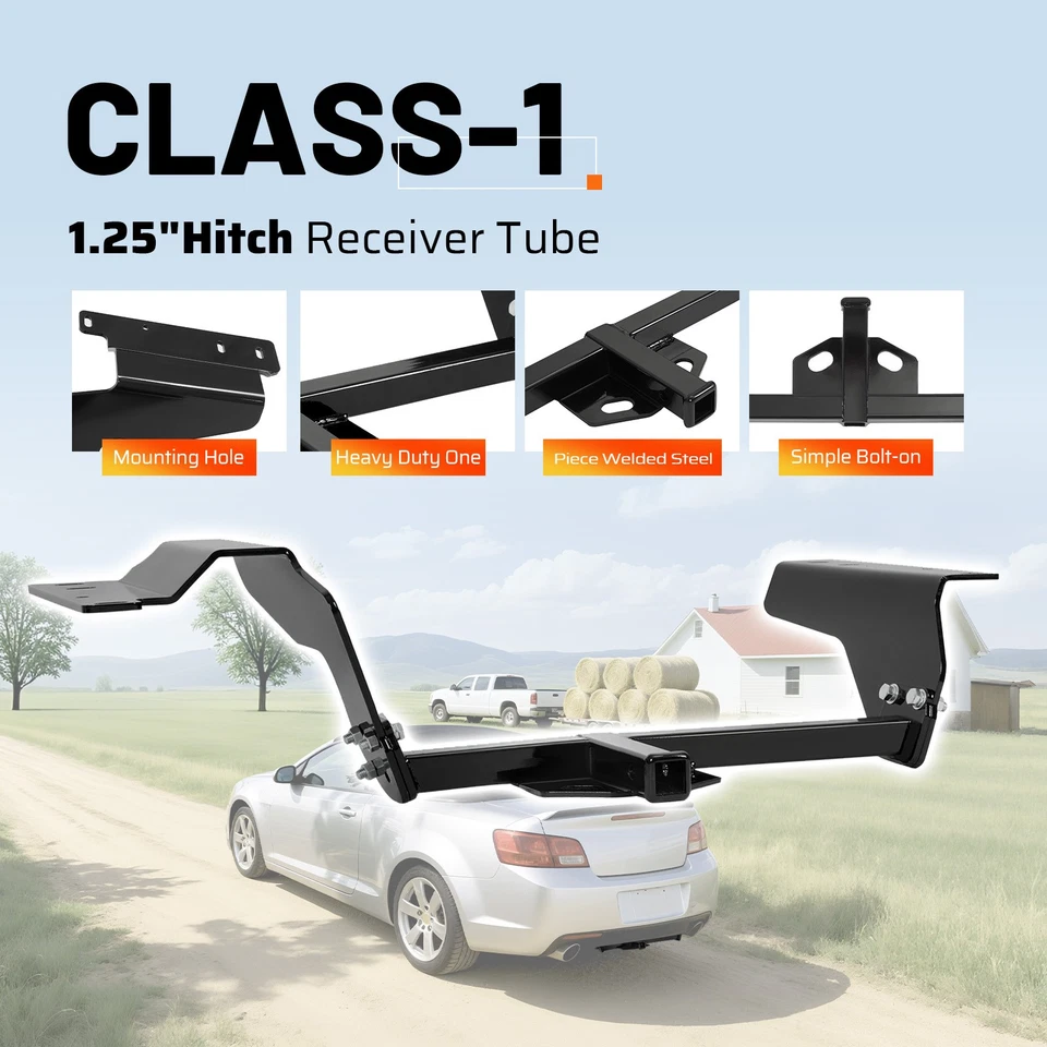 Class 1 Trailer Hitch Receiver Bumper Tow For Cobalt SS/HHR/Pursuit/G5 04 05-11 - Imagem 3 de 4
