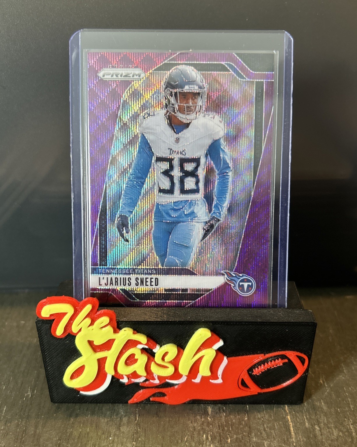 L`Jarius Sneed 2024 Panini Prizm Football - Purple Wave Prizm /99 - Titans #283