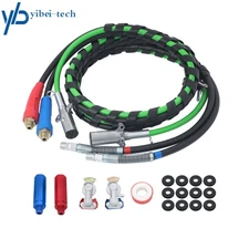 Fit For Semi Truck Tractor Trailer 12Ft 3-in-1 Wrap Set Air Line Hose Assemblies