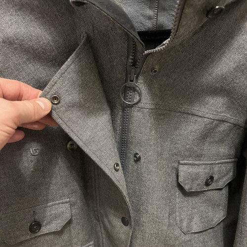 Adidas X Burton Snow Wind Rain Jacket Medium Gray Houndstooth - Picture 4 of 17