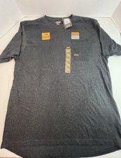Ariat WORK REBAR T Shirt Mens L Charcoal Heather Graphic Back Dogtags New