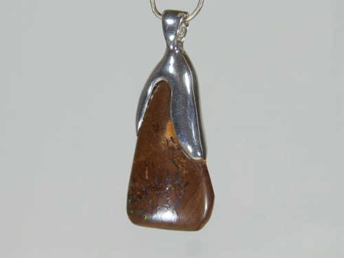 Opal Anhänger, Boulder Opal , 31mm, 925 Silber, Nr.259, Video - Video 1 von 1