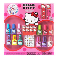 Hello Kitty Water-Based Nail Polish Set Peel-Off Set Glittery Opaque Colors And
