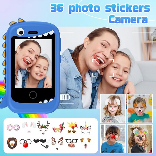 PTHTECHUS® Kids Smart Phone for Boys, Toddler Toys for 3-12, Touchscreen HD Came - Picture 2 of 5