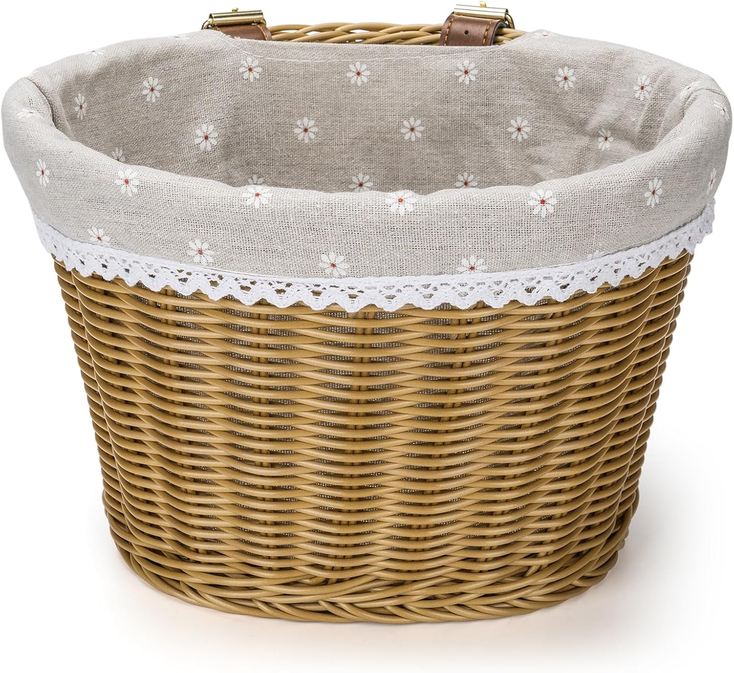 Bike Basket For Girls Women - Handmade Woven Wicker