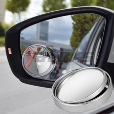 Sliver Car Blind Spot Mirrors Adjustable Round Hd Glass Mirrors Rear View Mirror