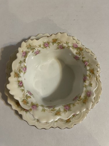 1 MZ Moritz Zdekauer Austria Ramekin and Saucer Set With Roses - Picture 4 of 8