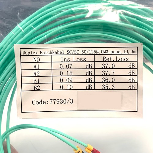 Patchkabel Glasfaserkabel LWL Netzwerk 9/50/125µ LC/ST/SC OS1 OS2 OM3 OM4 Duplex - Afbeelding 30 van 54