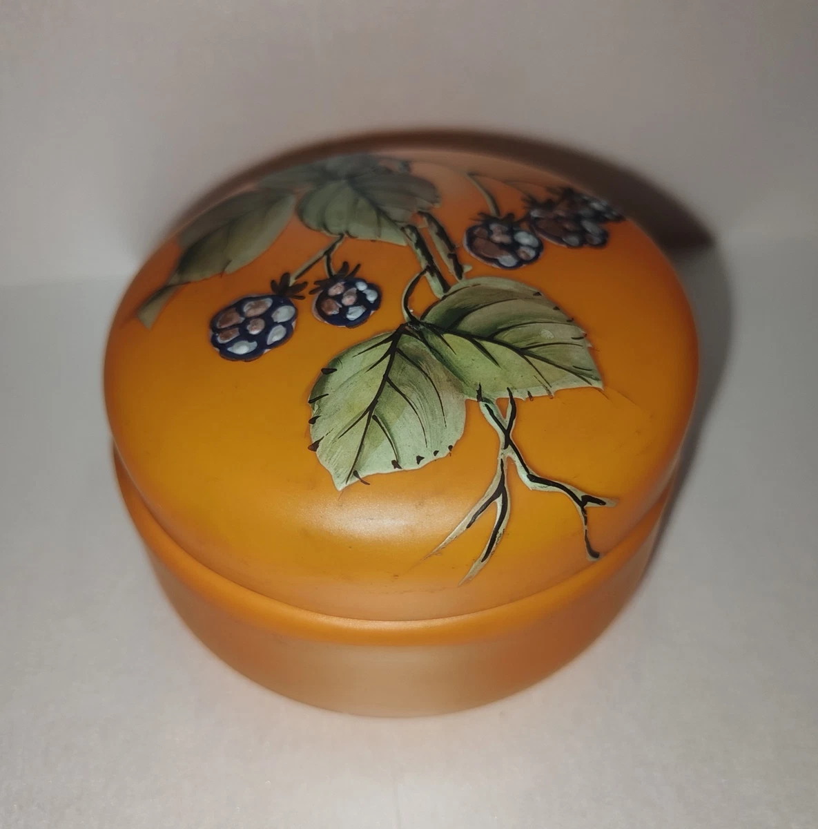 Bonbonnière Ancienne Sucrière Pot à Confiture – Verre Doré – France – Vintage