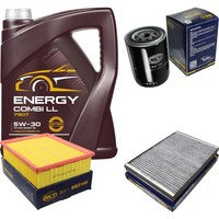SCT Inspektionspaket 5L Mannol Energy Combi LL 5W-30 FüR Audi A4 1.8 T Seat