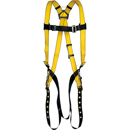Safe Works Professional Safety Harness with 3 D-Rings, Yellow/Black, X-Large,