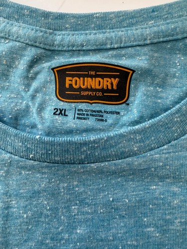 Foundry Supply Men’s Tshirt XXL Panama Blue Snow Heather NWT - Picture 4 of 6