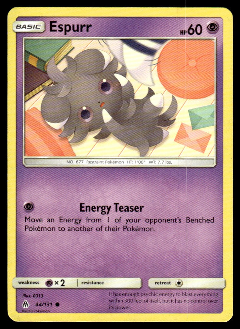 Espurr 44/131 Common Forbidden Light Pokemon LP