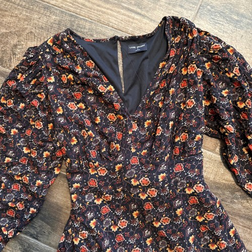 Lane Bryant geblümtes Langarm-Maxikleid mit Naht-Mieder, Multi, 16 (Neu ohne Etikett) - Bild 6 von 13