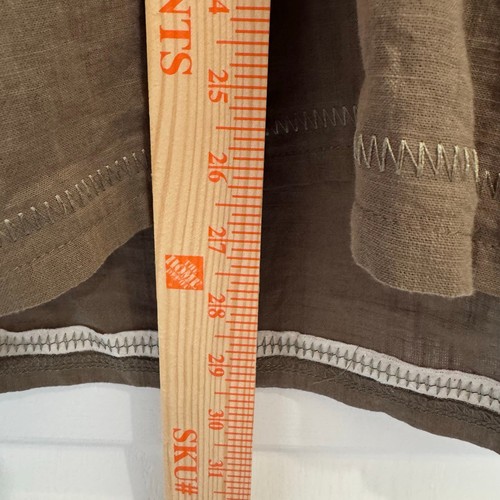 Leinen 80% Baumwolle 20% Rollriegelärmel Herren Pullover Shirt Gr. XL olivgrün - Bild 11 von 11