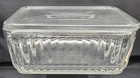 Refrigerator Dish vintage Anchor Hocking 1932 ribbed clear glass