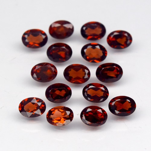 π 3.34ct 15pcs Lot VS VVS Oval Natural Orangish Red Almandine Garnet - Gemstone - Picture 3 of 6