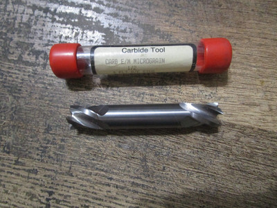 New Micrograin 1/2'' Dia. 4 Flute Solid Carbide Square Stub Double End Mill USA