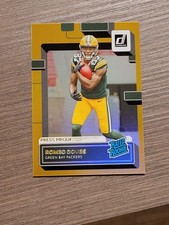 Romeo Doubs 2022 Panini Donruss Rated Rookie Press Proof Premium. Packers