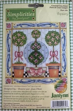 Simplicities By Janlynn Cross Stitch Kit #140-260 Topiary Spring Bows Hearts