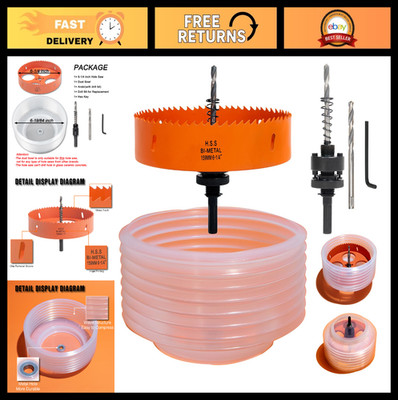6.25'' Bi-Metal Hole Saw for Recessed Lighting | Dust Bowl Catcher, Cuts Wood, Dr
