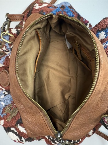 HOBO Darling Damascato Multicolore Arazzo Pelle Tracolla Boho Top Zip - Foto 7 di 10