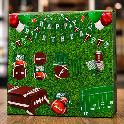 Football Party Kit Serving 24 Touchdown Birthday Decorations Supplies