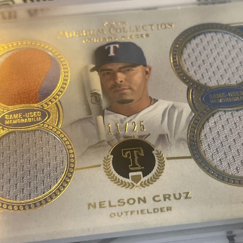 2013 Topps Museum Collection Primary Pieces Quad Relics /25 Nelson Cruz #PPQR-NC - Picture 5 of 8