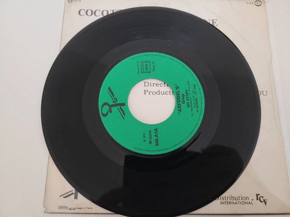 RARE 45 7" France SP - Asfodel's Grup – My Story 1979 FUNK BREAK VG++ - Photo 3/4