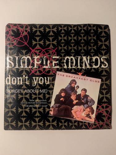 1985 SIMPLE MINDS DON'T YOU FORGET ABOUT ME A&M 45 RPM PICTURE SLEEVE MINT $12