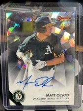 2015 Bowman's Best Matt Olson Atomic Refractor AUTO # /50 ATLANTA BRAVES!!!