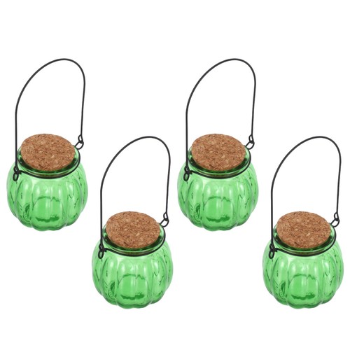  4 Stück Hand Glas Kürbis Flasche Hängend Kerzenhalter Herbst Deko Bonbonglas - Bild 8 von 17