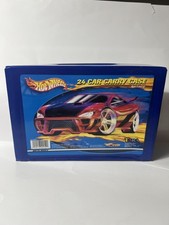 Tara Hot Wheels 2002 24 Car Carrying Case Blue 20050 with Vintage Cars