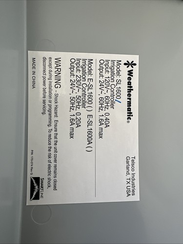 Weathermatic SMARTLINE SL1600 | Controlador de 4 estaciones interior/exterior - Imagen 8 de 9