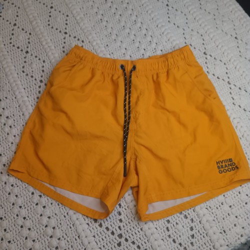 HVIII Brand Goods Goat Shorts Mens L Yellow Golden Drawstring Running Sport Prep - Picture 2 of 10