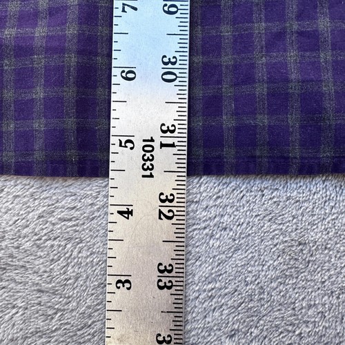 Pronto Uomo Shirt Mens 2XL Purple Check Plaid Long Sleeve Button Front Cotton - Picture 9 of 11